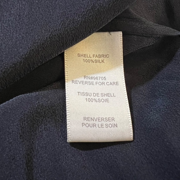 EUC [Rebecca Taylor] Black SILK Silver Beaded Batwing Tunic Blouse | 6 · Small - Picture 10 of 13